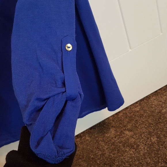 Dynamite navy blue blouse - Picture 4 of 6